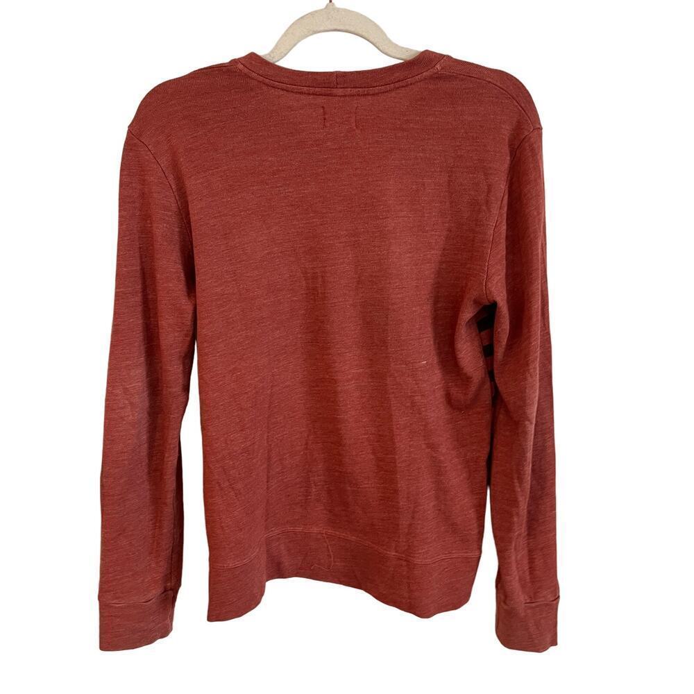 Sundry Red Striped Printed Long Sleeve Pullover Sweatshirt Size Small - Picture 2 of 7